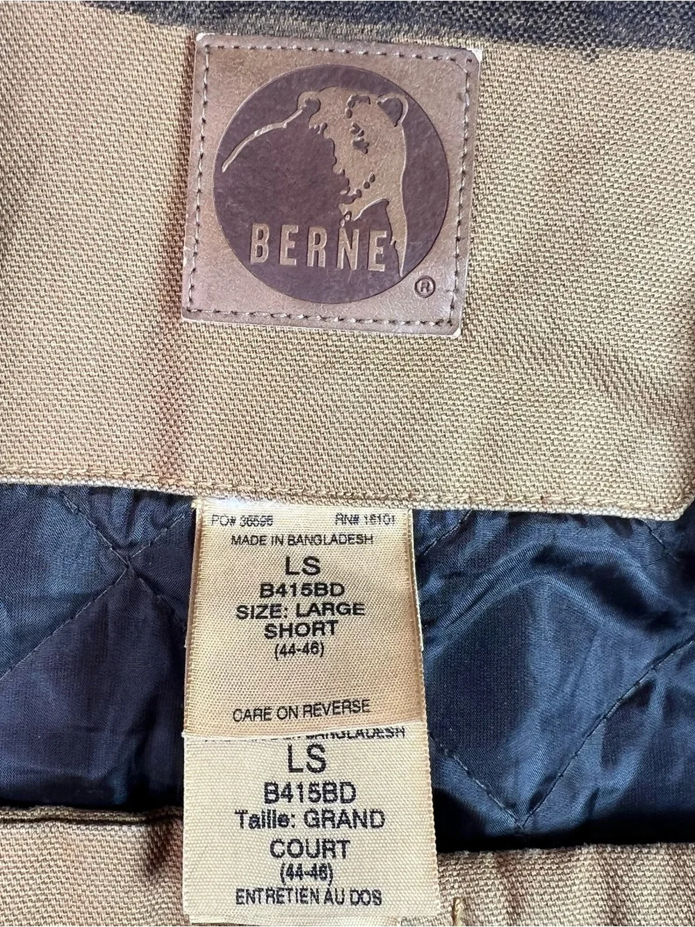 Berne Brown Deluxe Insulated Bib Overalls Mens Size Large Short Gorpcore Outdoor